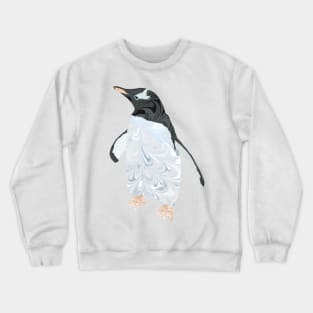 Marbled Paper Gentoo Penguin Crewneck Sweatshirt